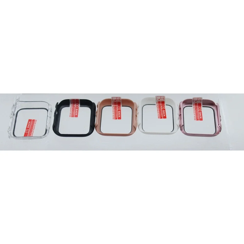5 Pack Apple Watch 44mm Case with Screen Protector Multi Color Bumper Cover Set